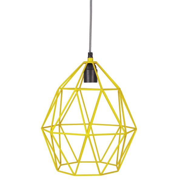 Kidsdepot Hängelampe 'Wire' Metall gelb 37cm