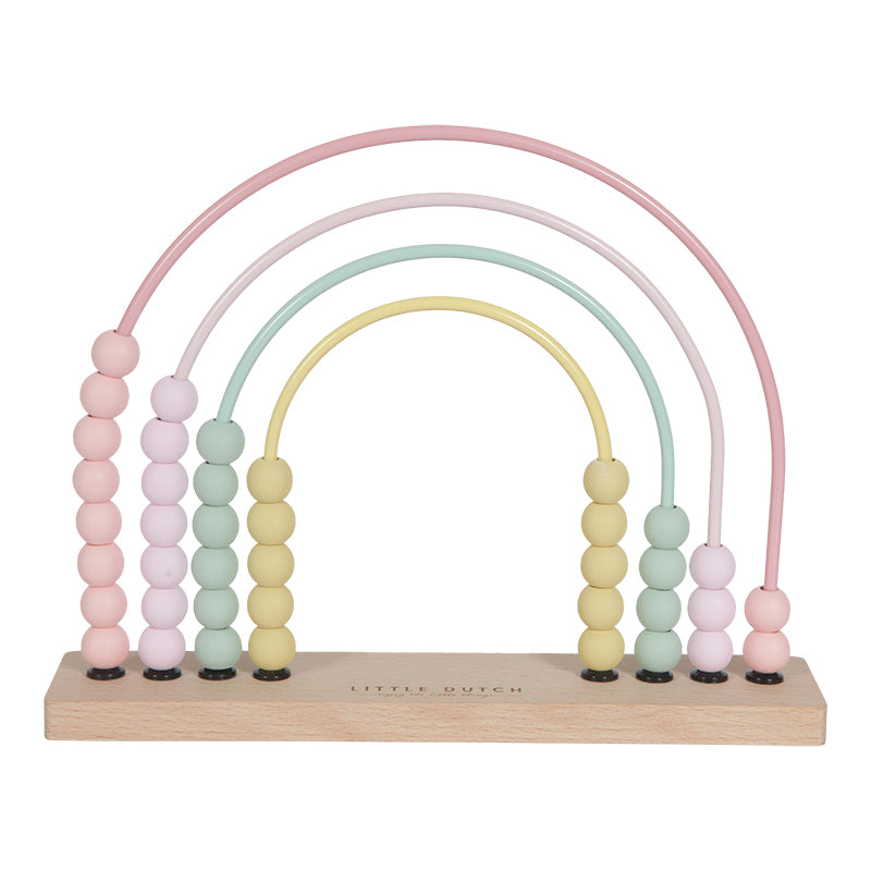Little Dutch Holzspielzeug Motorik-Regenbogen Abakus pink