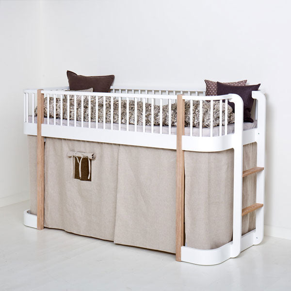 Oliver Furniture Wood Vorhangset natur für halbhohes Bett/Etagenbett inklusive Befestigung
