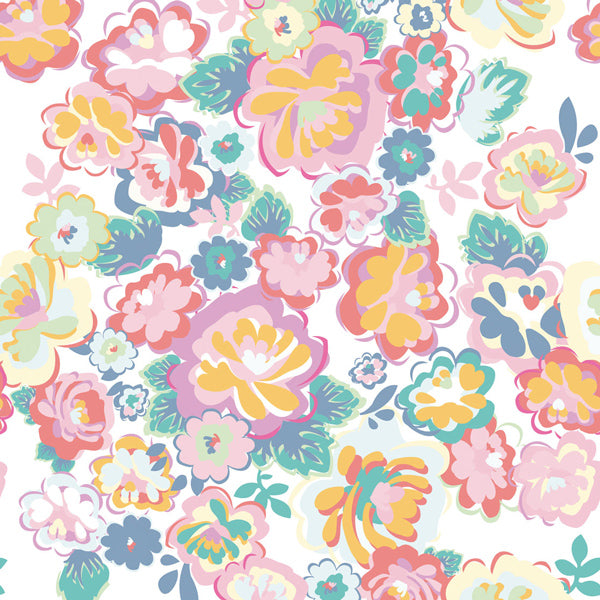 Eijffinger Rice "Everyday Magic" Tapetenwandbild English Country floral weiß