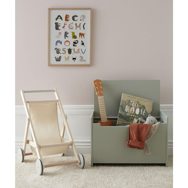 Kids Concept Sitztruhe aus Holz in hellgrün mit Sitzhöhe 31cm