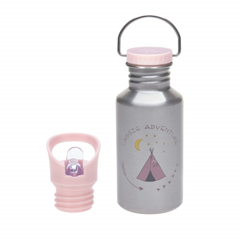 Lässig Trinkflasche Adventure Tipi in rosa