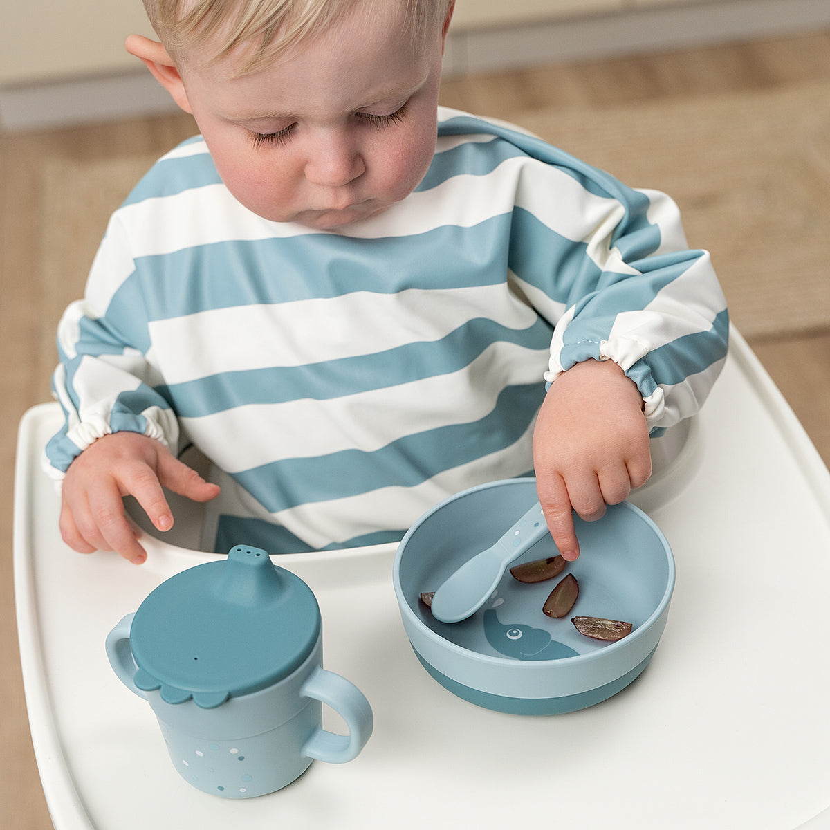 Done by Deer 'Foodie' Kinderbesteck-Set Elphee in blau