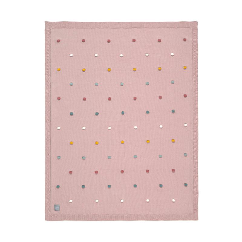 Lässig Babydecke 'Dots' GOTS in rosa