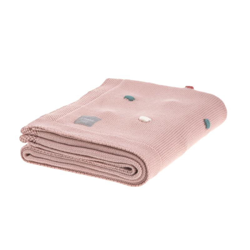 Lässig Babydecke 'Dots' GOTS in rosa