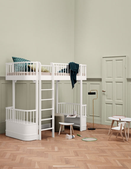 Oliver Furniture Wood Original Hochbett 90x200cm in weiß/Eiche