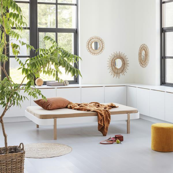 Oliver Furniture Wood Lounger Tagesbett 120x200cm cm weiß/Eiche