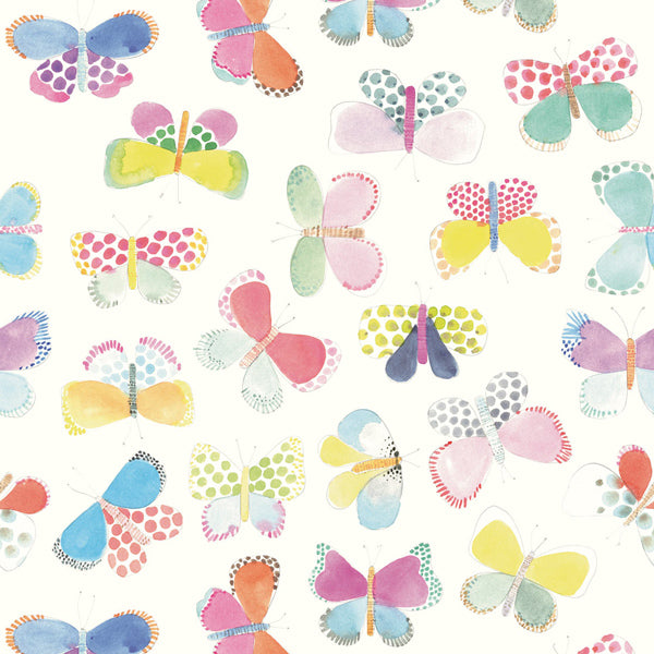 Eijffinger Rice "Everyday Magic" Tapetenwandbild Butterflies in my stomach weiß