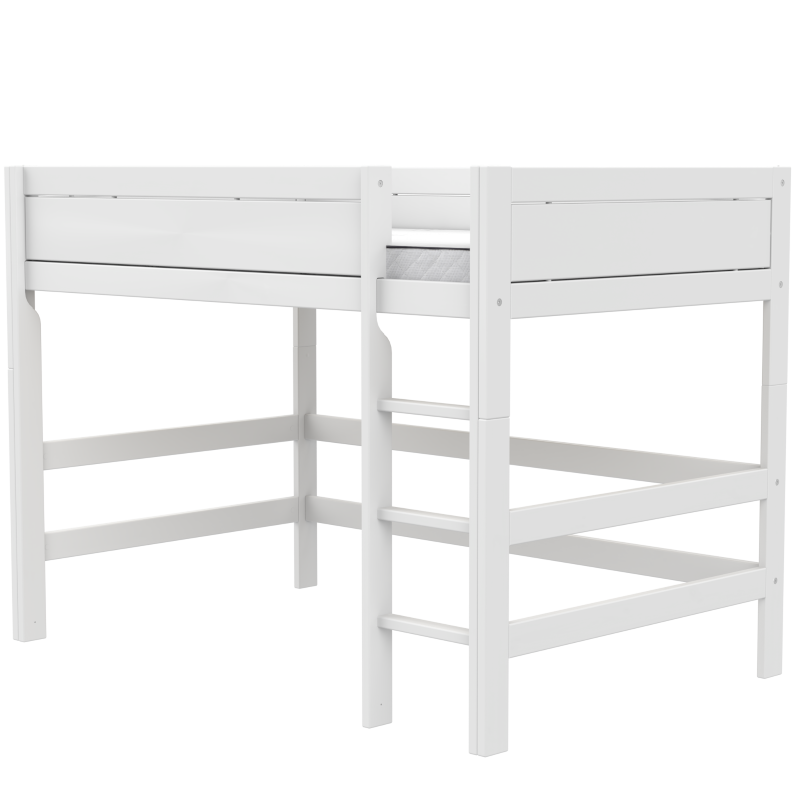 LIFETIME Original Mittelhochbett mit Leiter in 120x200cm in weiß oder white wash