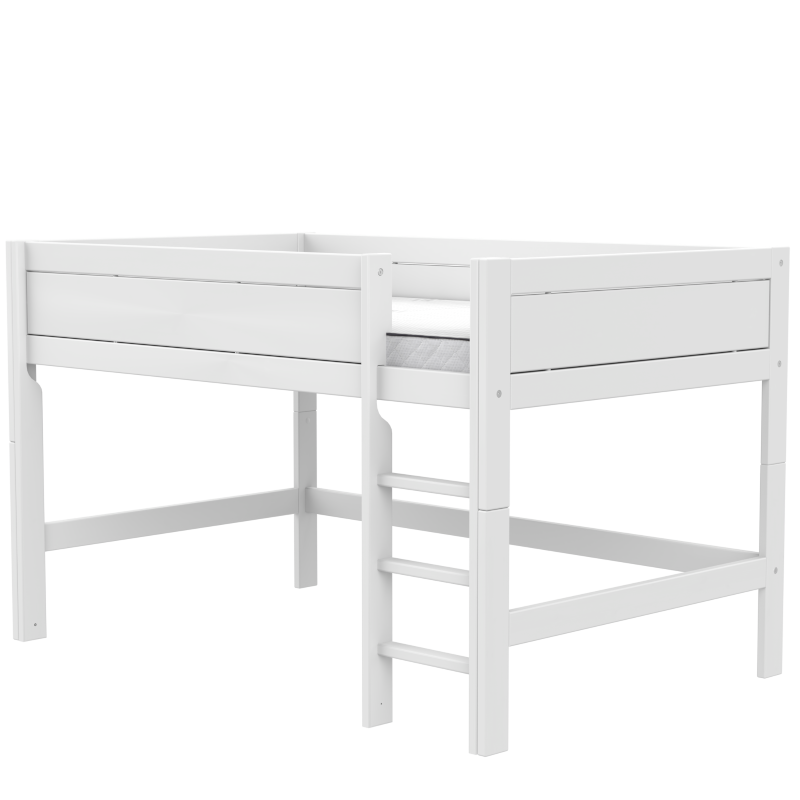 LIFETIME Original Halbhohes Bett in 120x200cm in weiß oder white wash