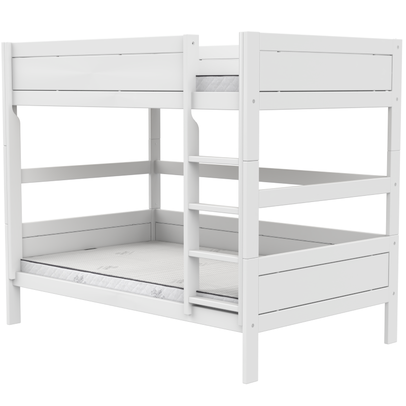 LIFETIME Original Etagenbett mit Leiter in 120x200cm in weiß oder white wash