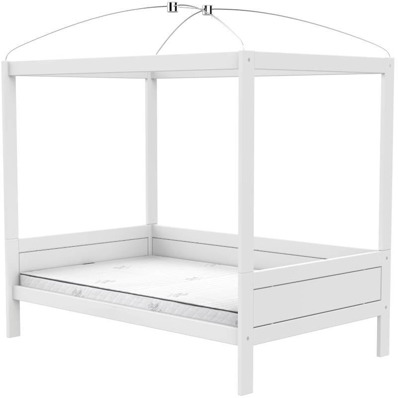 LIFETIME Original Himmelbett in 120x200cm in weiß oder white wash