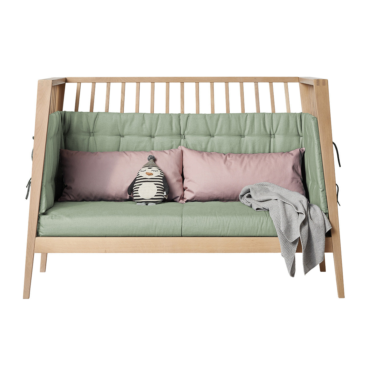 Leander textiles Sofa-Set für Babybett Linea/Luna in 120cm in Sage Green