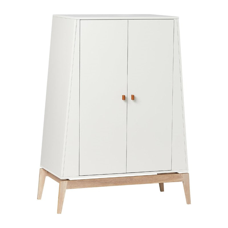 Leander Luna Kleiderschrank klein in Weiß/Eiche, 138cm