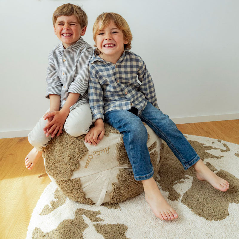 Lorena Canals waschbarer, runder Teppich Weltkarte Ø120cm