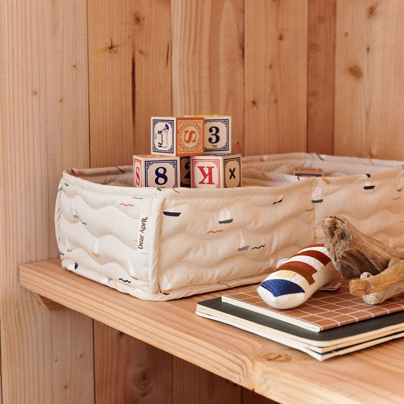 Dear April Aufbewahrungskorb in 'Pond Boats' 44x22x12 cm