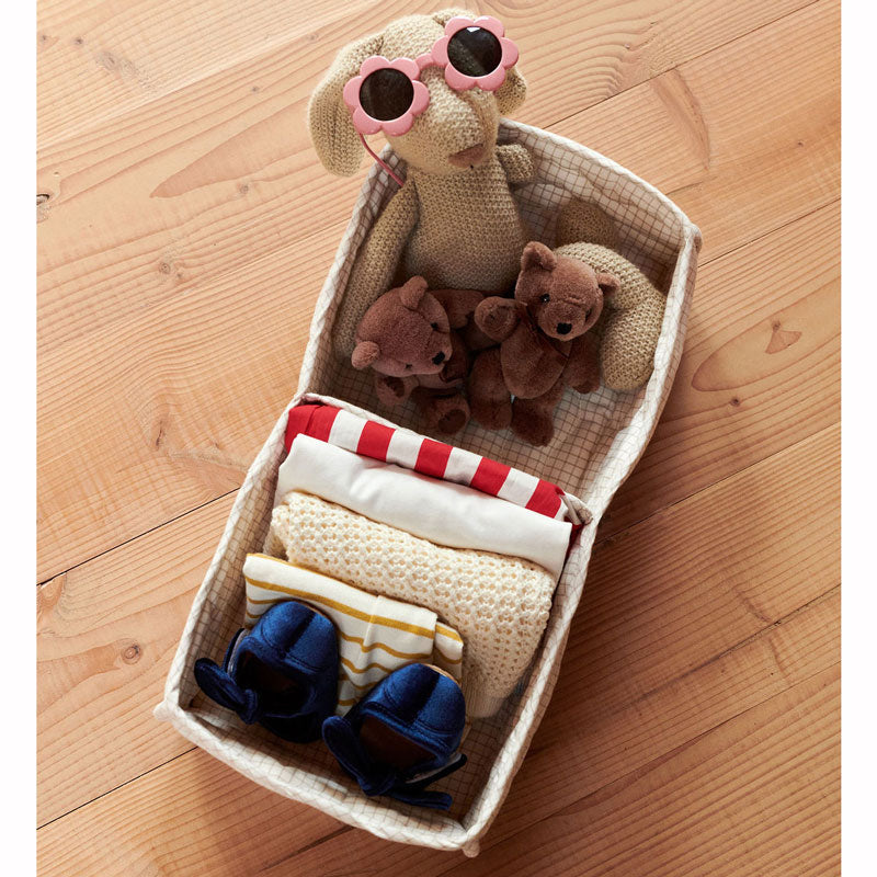 Dear April Aufbewahrungskorb in 'Mini Check' 44x22x12 cm