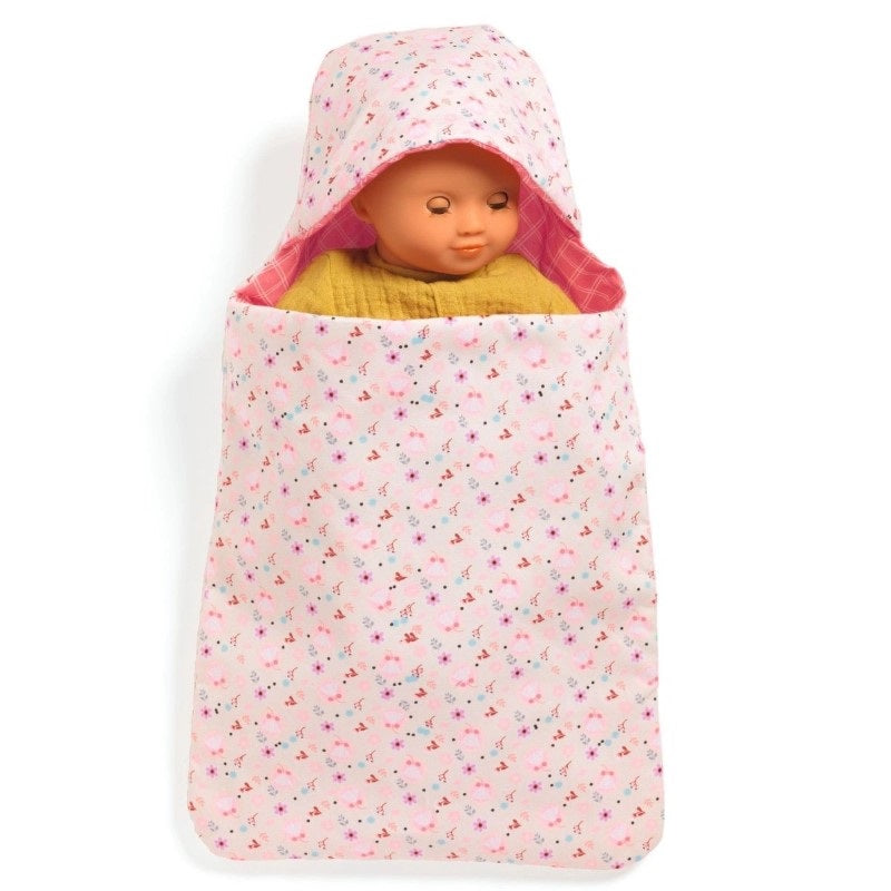 Djeco POMEA Puppenschlafsack 'Flowers'