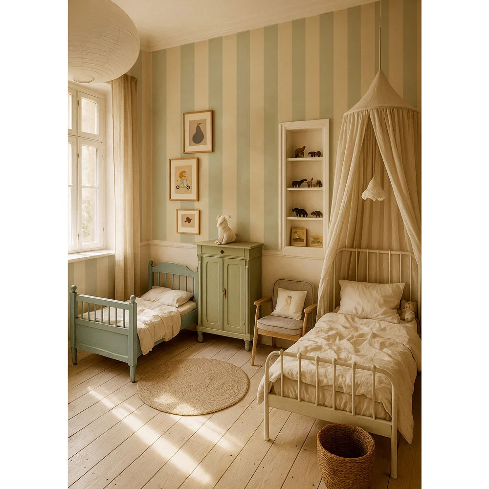 Dekornik Tapete 'Gelati Pistacchio' Streifen 100x280cm