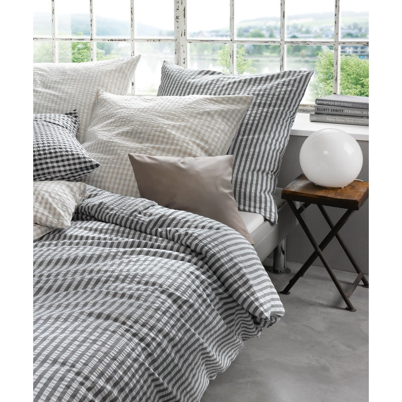 Fleuresse Bettwäsche Seersucker Rio Anthrazit 135x200/80x80cm