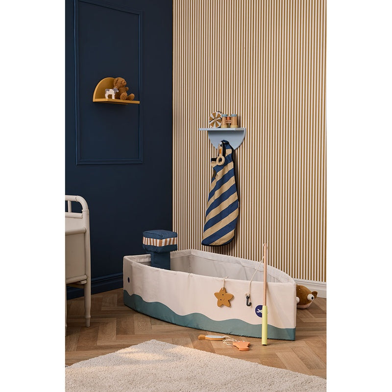 Kids Concept Fischerboot aus Stoff mit Angelset