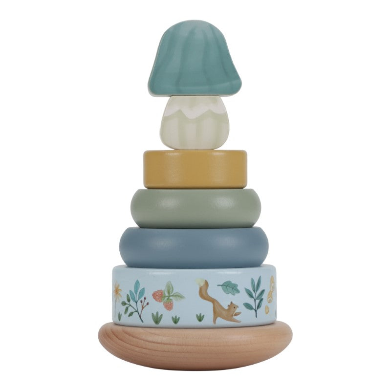 Little Dutch Holz-Stapelturm mit Ringen 'Forest Friends'