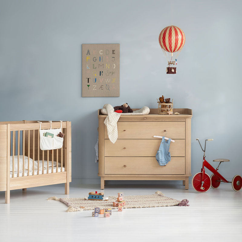Oliver Furniture Wood Wickelkommode 3 Schubladen in eiche