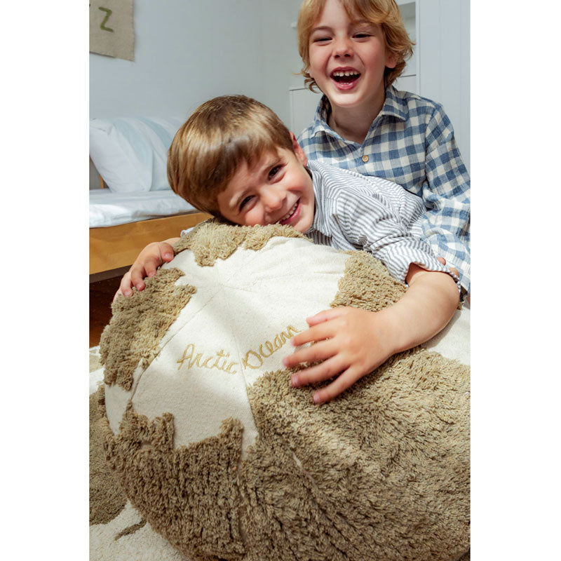 Lorena Canals Pouf "Weltkarte" Ø50x45cm