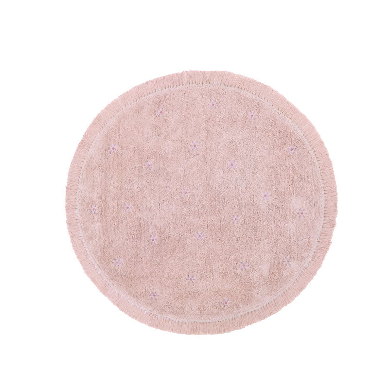 Tapis Petit runder Baumwollteppich 'Nora Flower' ca. Ø 130cm