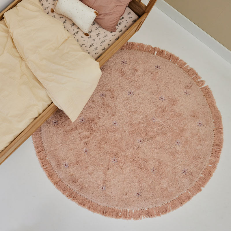 Tapis Petit runder Baumwollteppich 'Nora Flower' ca. Ø 130cm