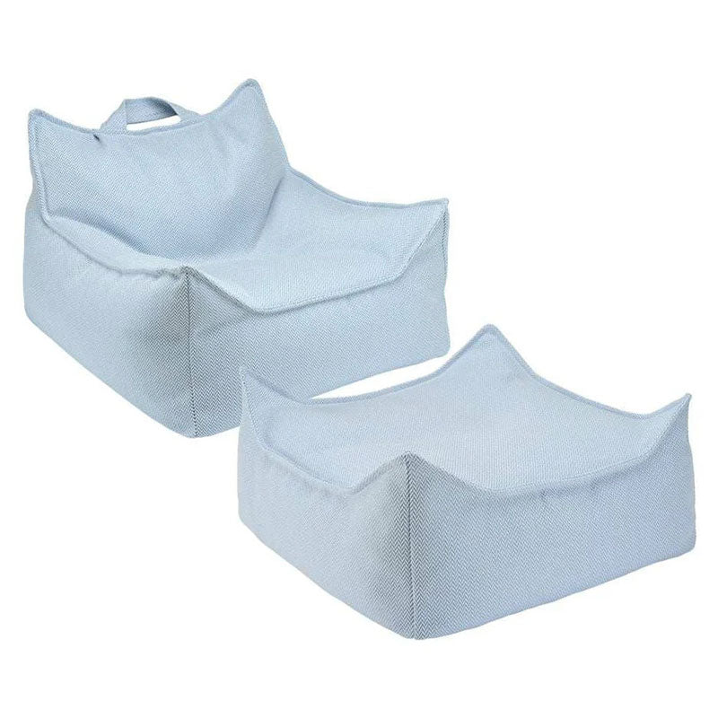 Wigiwama Outdoor Set Sitzsack und Sitzkissen/Ottoman 'Azure'