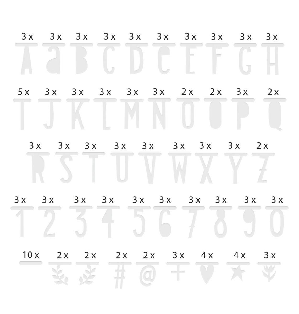 A Little Lovely Company Letter banner silber - 147 Buchstaben