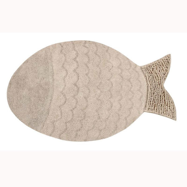 Lorena Canals waschbarer Teppich 'Big Fish' in beige 110x180cm