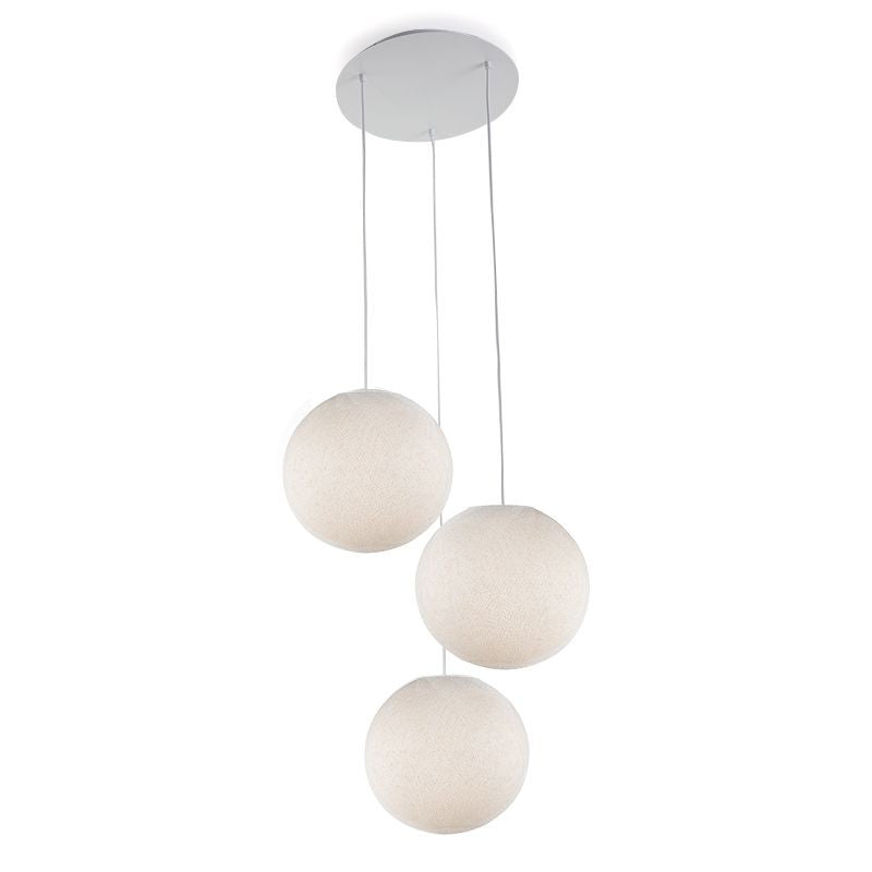 La Case de Cousin Paul Deckenaufhängung 3 Kugeln S - Ecru