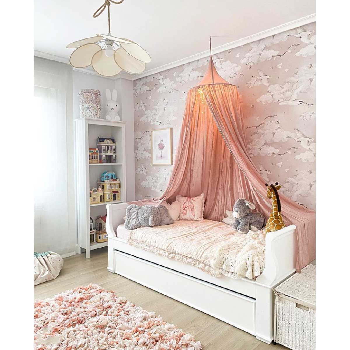 Dekornik Tapete magische Schwäne in rosa 100x280cm