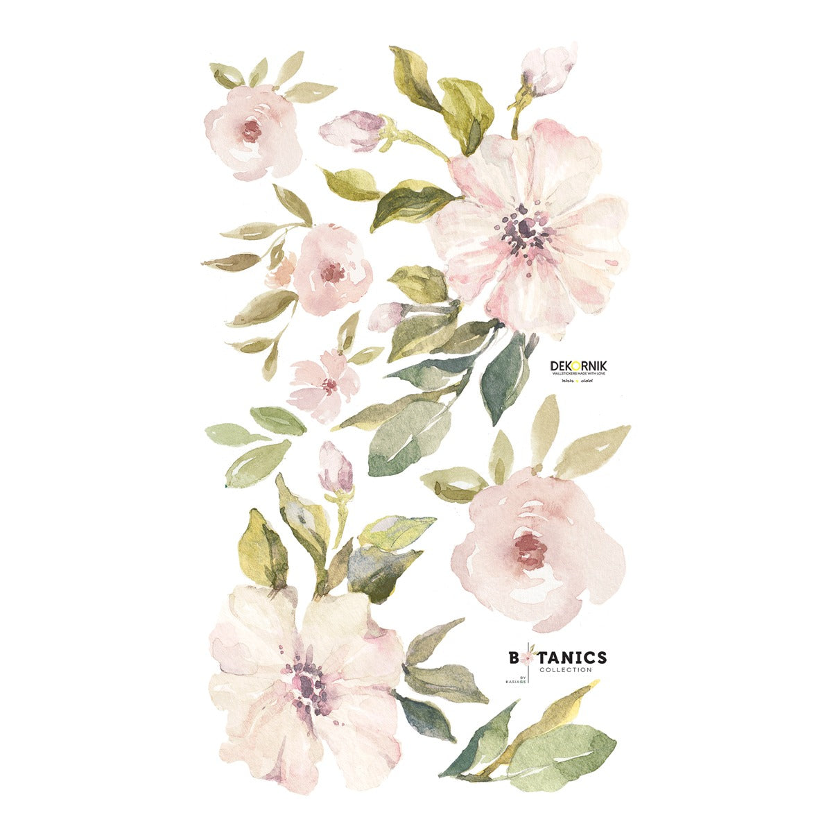 Dekornik Wandsticker Magnolien XL, 100x170cm - einzeln klebbar