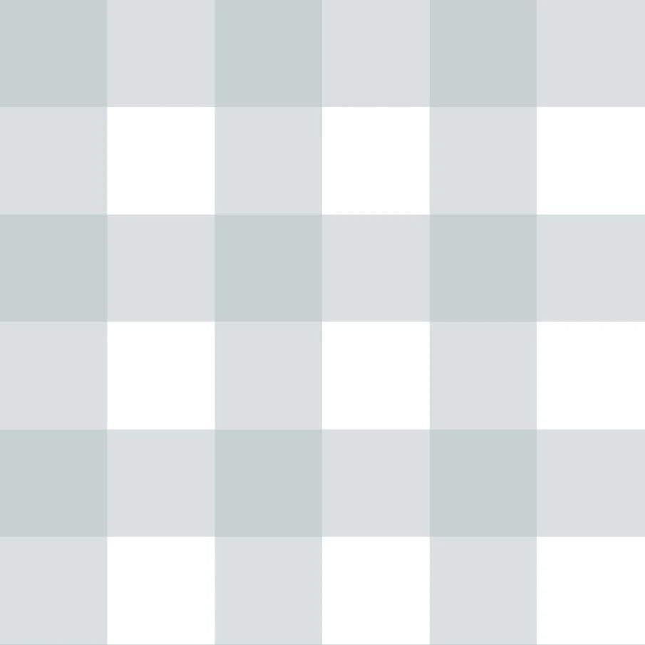 Dekornik Tapete 'Check' große Karos grau 50x280cm