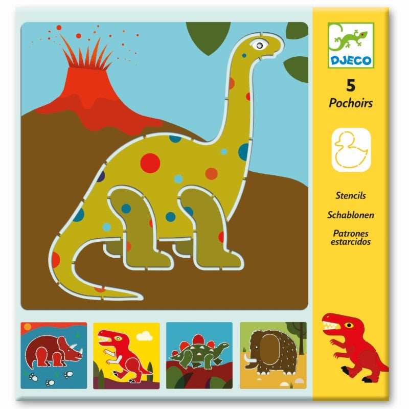 Djeco Schabloenen-Set 'Dinosaurier'