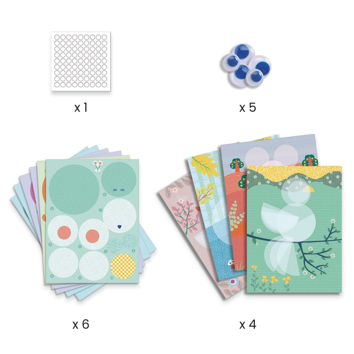 Djeco Stickerbilder  "Rundherum"