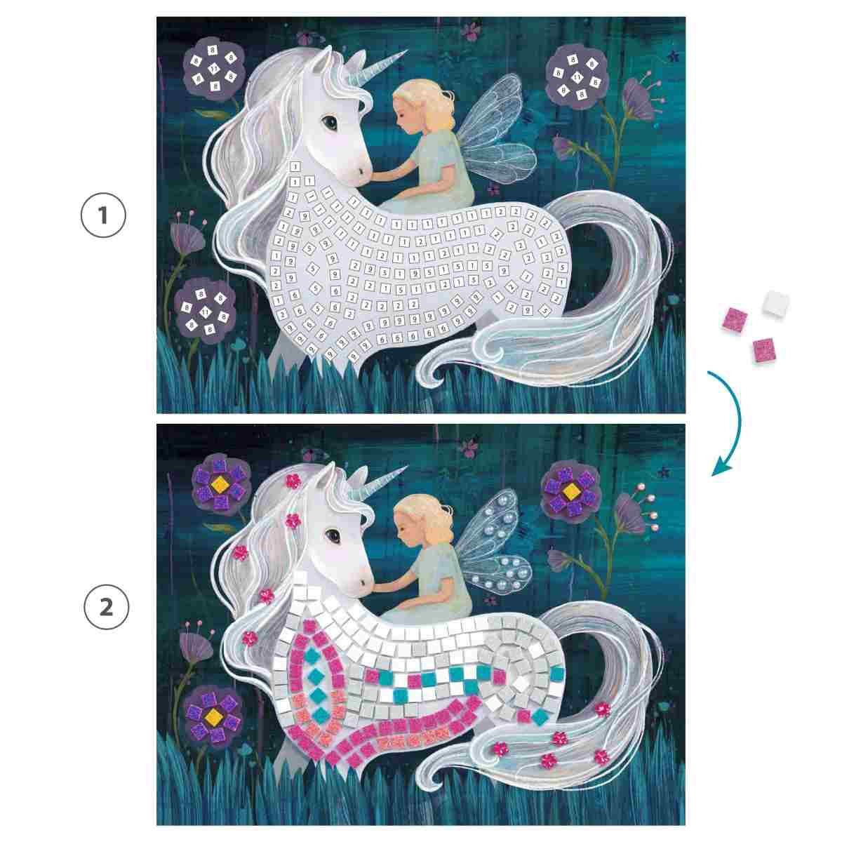 Djeco Mosaik Glitzer "Zauberwelt" Einhorn