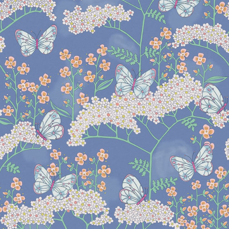 Eijffinger Rice "Everyday Magic two" Tapetenwandbild Schmetterling blau