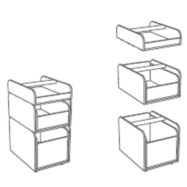 Growing Table Spaces in weiß – das clevere Containermöbel