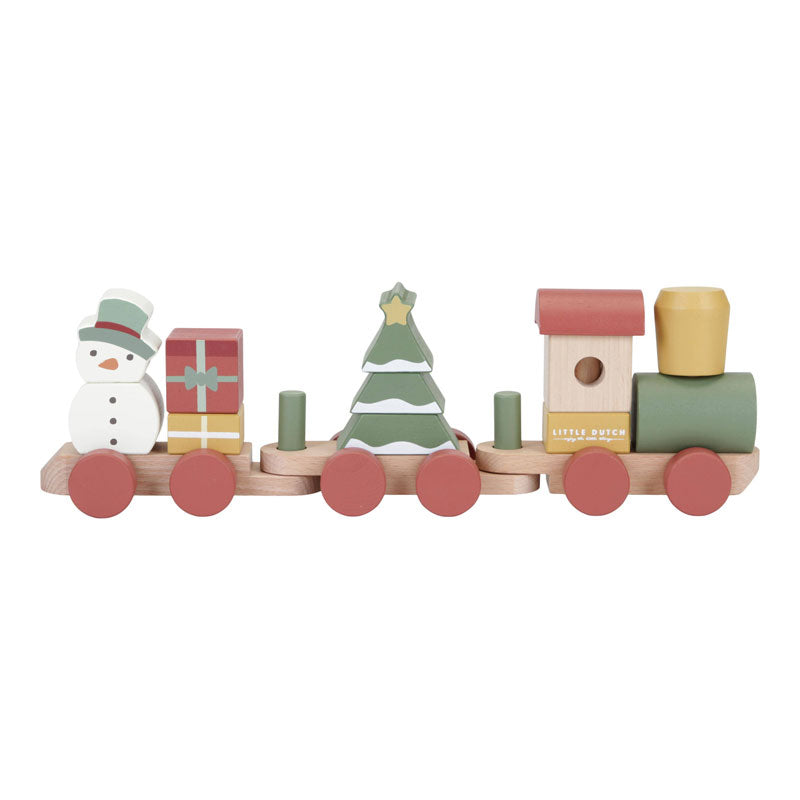 Little Dutch Holzspielzeug Steckspiel Holzeisenbahn "Weihnachten"