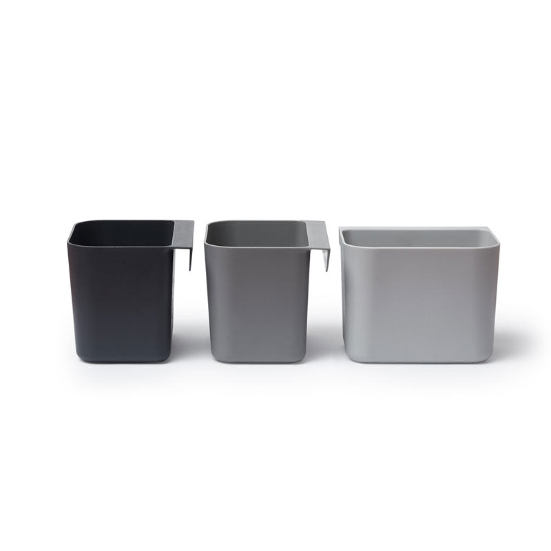 Leander Organisationselemente 3 Stück mit 2 Schienen in Dusty Grey