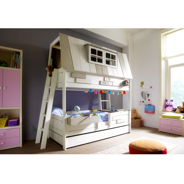 LIFETIME Schubladenset für Regal in white wash mit Kreidetafel Druck - Griffe separat