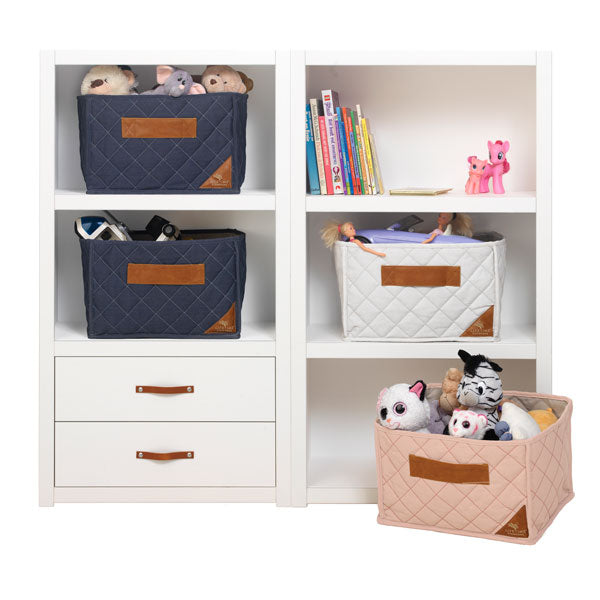 LIFETIME Schubladenset für Regal in white wash mit Kreidetafel Druck - Griffe separat