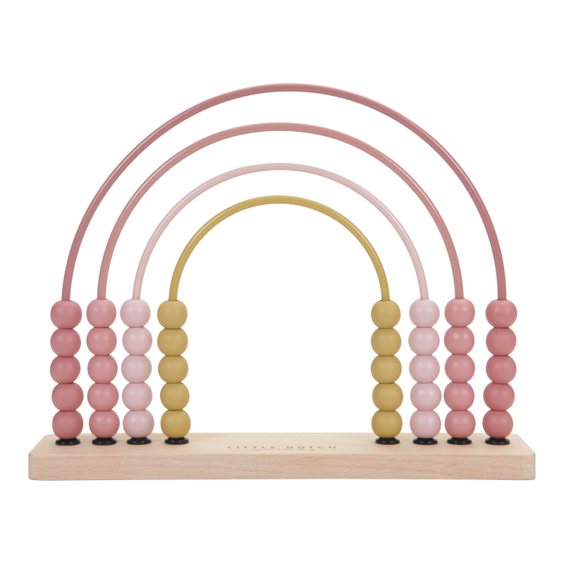 Little Dutch Holzspielzeug Motorik-Regenbogen Abakus rosa