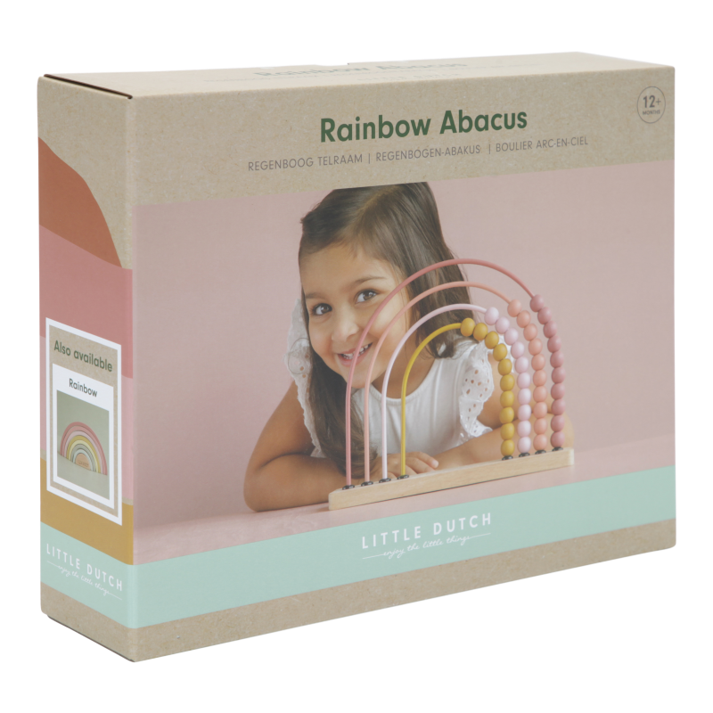 Little Dutch Holzspielzeug Motorik-Regenbogen Abakus rosa