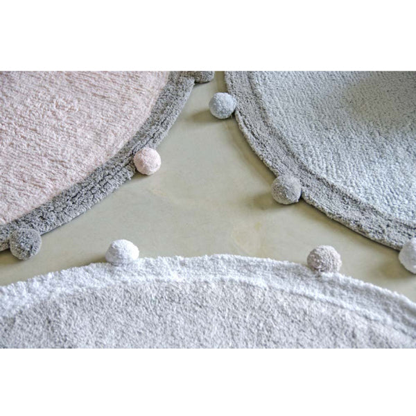 Lorena Canals waschbarer, runder Teppich Bubbly Light Grey Ø120cm