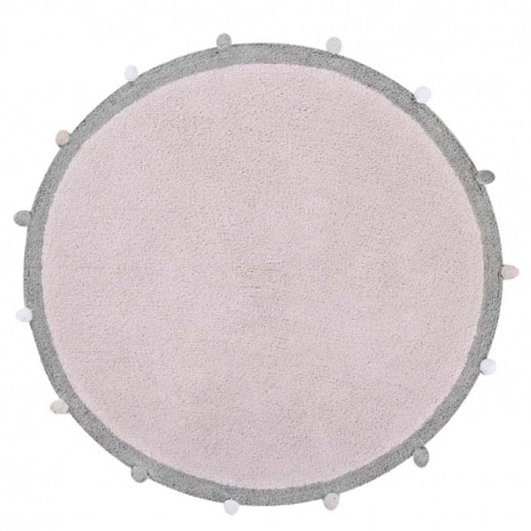 Lorena Canals waschbarer, runder Teppich Bubbly Soft Pink Ø120cm